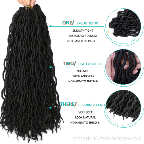 Onst Gypsy Wave faux Locs crochet hair In Synthetic Braiding Hair Extension soft Dreads Dreadlock Ombre Braid Hair Extensions